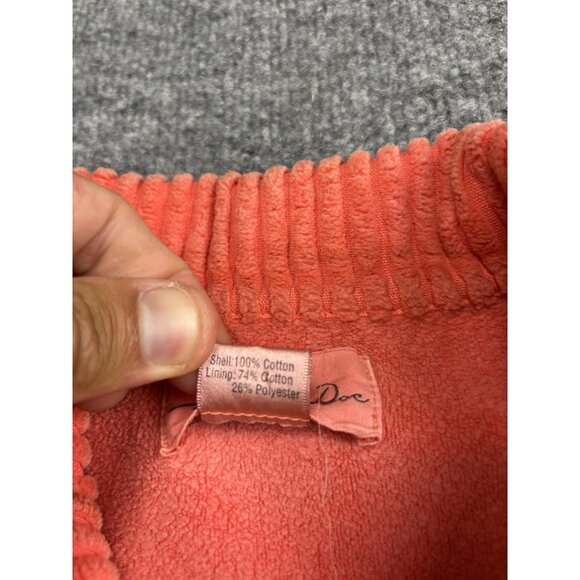 Mod-O-Doc Jacket Womens 2 Coral Pink Corduroy Button Front Pockets Casual Cozy - Picture 3 of 8